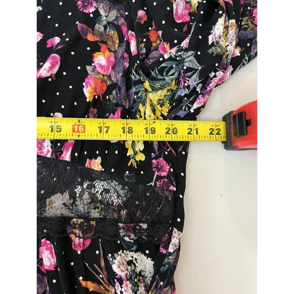 NWT Whimsigoth Cottagecore Floral Lace Trim Kimono Duster 00 Boho Romantic Goth - Picture 14 of 16